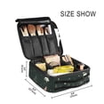 thumbnail image 3 of FORMRS Travel Makeup Bag Large Capacity Train Case Cosmetic Organizer with Adjustable Dividers, Green Christmas Trees, 3 of 8