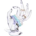 thumbnail image 1 of Jewelry Display Holder Plastic Mannequin Hand Jewelry Display Jewelry Hand Stand Necklace for Home Organization (Clear,1 Piece), 1 of 4