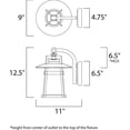 thumbnail image 2 of Maxim Calistoga One Light 12-Inch Outdoor Wall Light - Adobe - 3534SWAE, 2 of 4