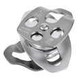 thumbnail image 2 of Polea oscilante lateral de escalada 32KN Cuerda de rodamiento de bolas Bucle coaxial doble Accesorios de seguridad de rescate Suministros seguros profesionales Gris Inevent OD002820-05, 2 of 7