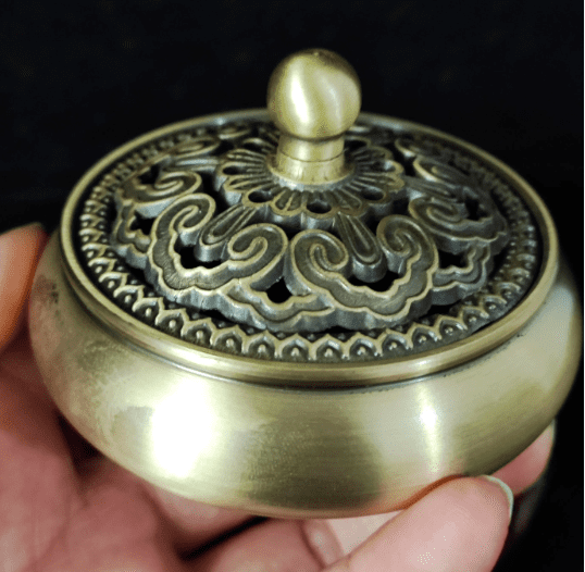 Vintage Bronze Buddha Censer Incense Burner Unique Ritual  Incense holder, Tibet culture Brass Ash catcher Incensory Decorative Eco-friendly