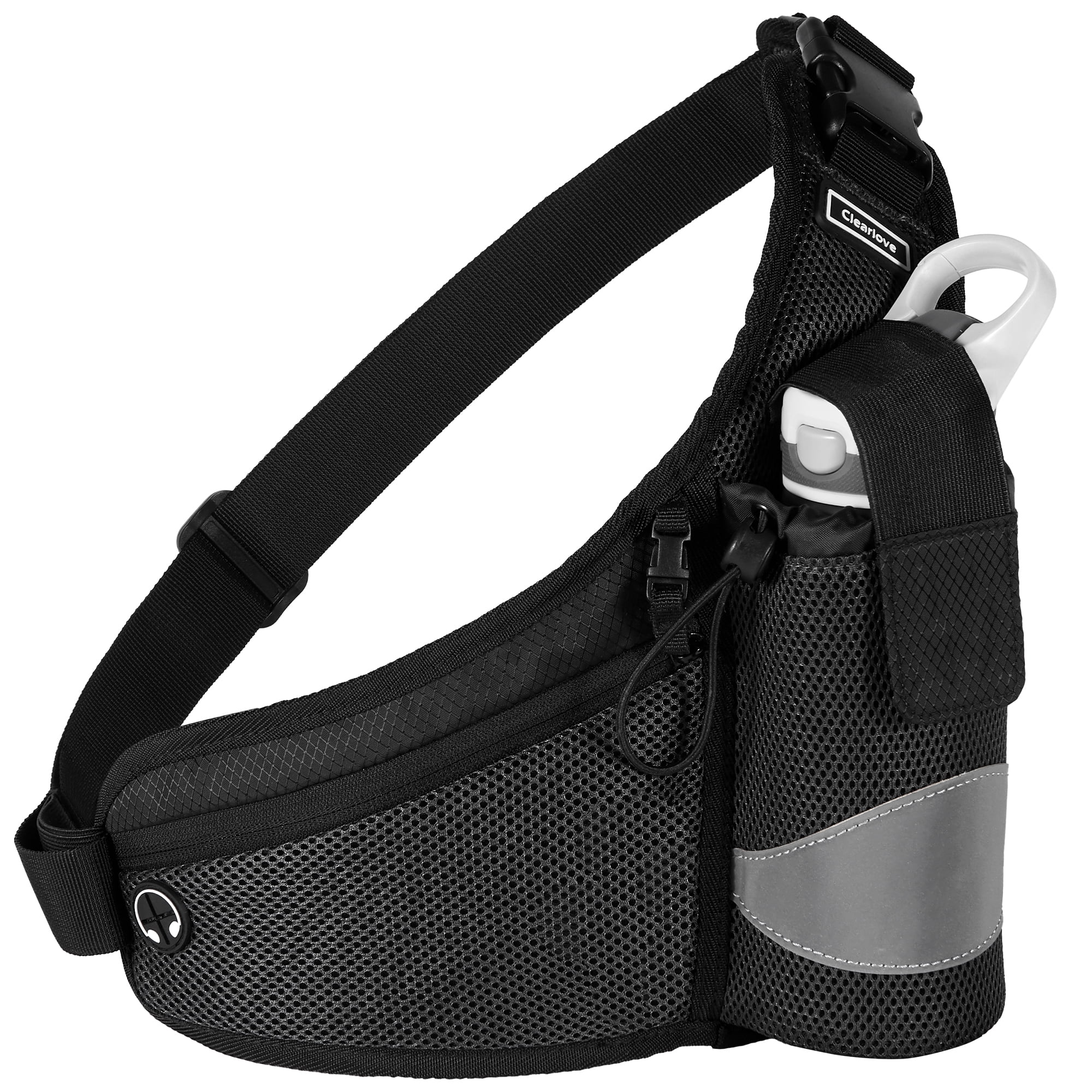 HAEMORE Hiking Waist Pack Fanny Bag with Water Bottle Holder No Bounce