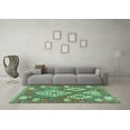 thumbnail image 3 of Ahgly Company Indoor Rectangle Southwestern Turquoise Blue Country Area Rugs, 2' x 5', 3 of 4