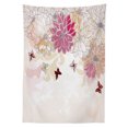 thumbnail image 3 of Ambesonne Floral Tablecloth Rectangular Table Cover, Spring Flower Butterfly, 60"x90", Cream Pink, 3 of 4