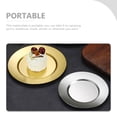 thumbnail image 2 of Stainless Steel Disc Desert Serving Plate Small Plates Korean Platter Kitchen White, 2 of 6