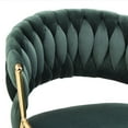 thumbnail image 5 of Farini Counter Height Bar Stool Set of 2, Mid-Century Upholstered Barstool with Backrest and Metal Frame, Green, 5 of 6
