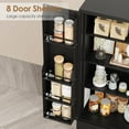 thumbnail image 6 of 71" Tall Metal Pantry Storage Cabinet with Doors and 4 Adjustable Shelves, Black Kitchen Food Pantry Cabinets, Tall Freestanding Cupboard for Kitchen, Dining Room or Living Room, Black, 6 of 9