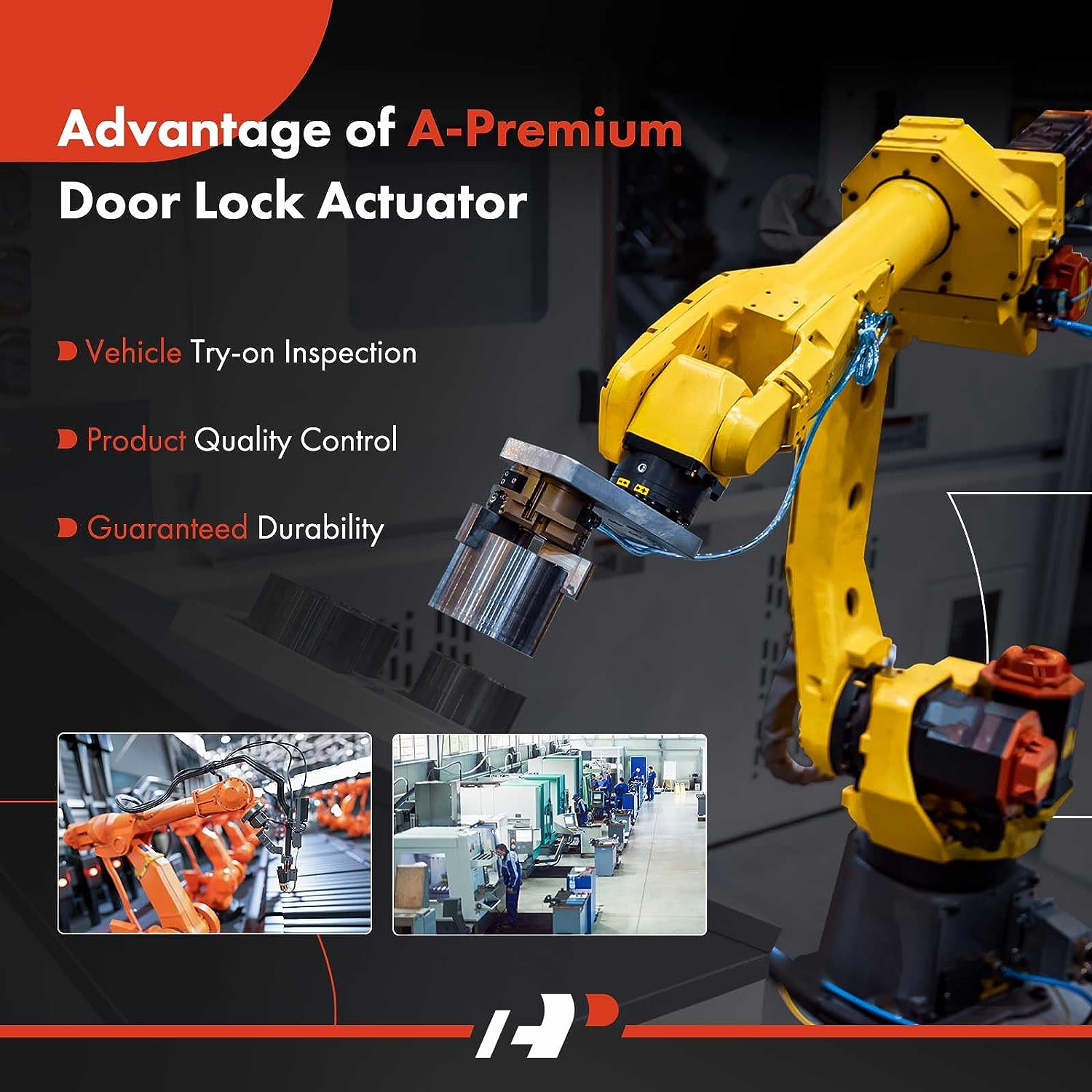 A-Premium Door Latch Lock Actuator Compatible with Hyundai Vehicles - Tucson 2016-2018 1.6L, Tucson 2016-2020 2.0L, Tucson 2018-2020 2.4L, Sport Utility - Rear Right Passenger, Replace# 81420D3000 - image 4 of 8