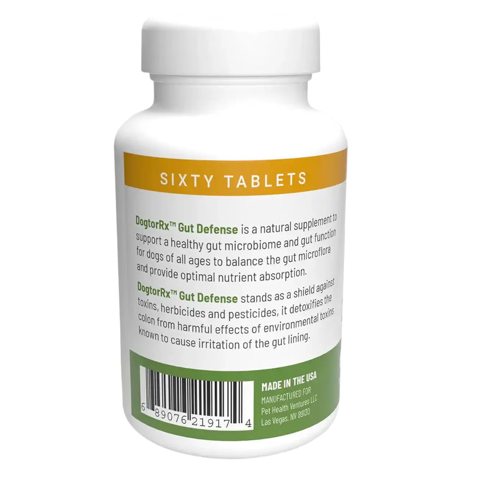 DogtorRx Gut Defense Natural Supplement for Dogs of All Ages, 60 Tablets