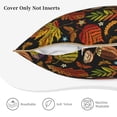 thumbnail image 3 of KLL Vintage Autumn Plants Butterfly Decorative Throw Pillow Covers Velvet Soft for Couch Sofa Bedroom Living Room Outdoor (No pillow core)- 18"x18", 3 of 5