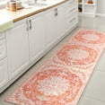 thumbnail image 4 of JONATHAN Y WASHABLE 2 x 10 Runner Rug, Asa Ornate Medallion - Orange/Cream, WSH108A-210, 4 of 4