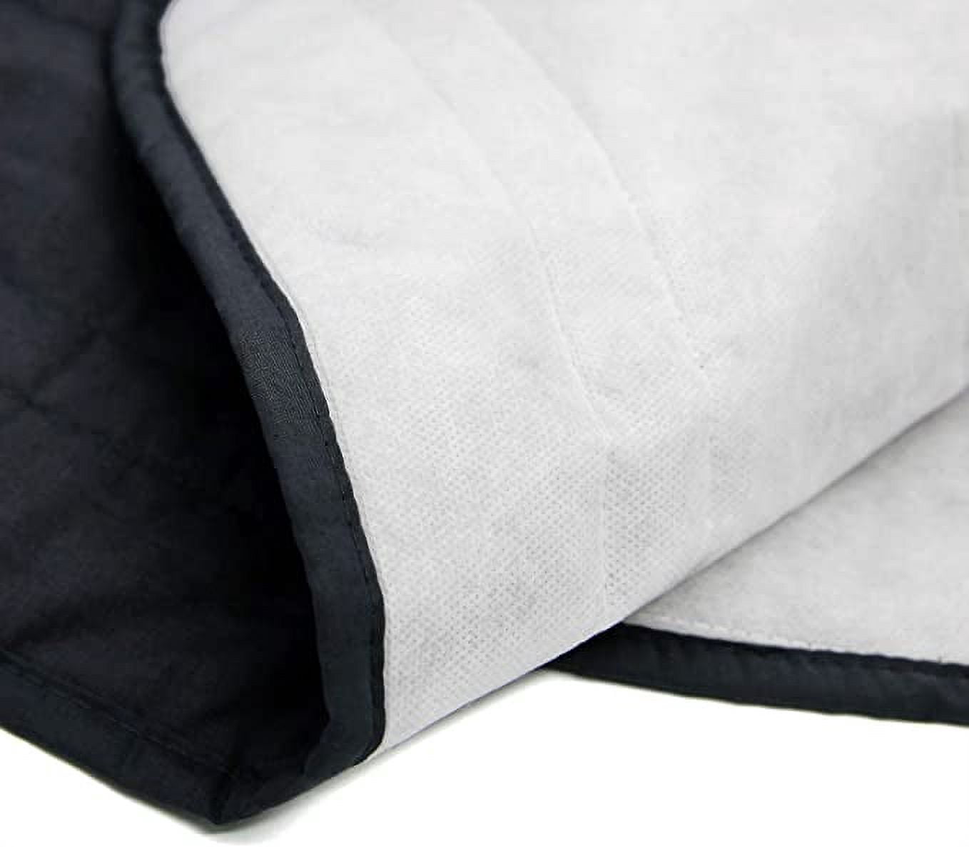 Marquess Tailored Bed Skirt King Size with Spilt Corner 14 inch Drop,Cotton Blended Quilted Bed Skirt Black Color