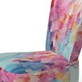thumbnail image 4 of Designart "Pink Blue Pastel Collage" Multi-Color Patch Upholstered Accent Chair - Modern Arm Chair For Bedroom, 4 of 7
