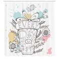 thumbnail image 3 of Ambesonne Saying Shower Curtain, Floral Every Day is a Gift, 69"Wx75"L, Multicolor, 3 of 3