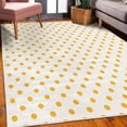 thumbnail image 3 of Polka Dot Decorative Rug, Classic Old Fashioned Repeated Circles Round Forms Retro Illustration, Quality Carpet for Bedroom Dorm and Living Room, 6 Sizes, Mustard White, by Ambesonne, 3 of 4