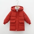 thumbnail image 5 of Kogui Kids Jacket Boy's Thicken Parka Coat Winter Warm Jacket with Hood Size 7-8 (Wine,7-8 Years), 5 of 6