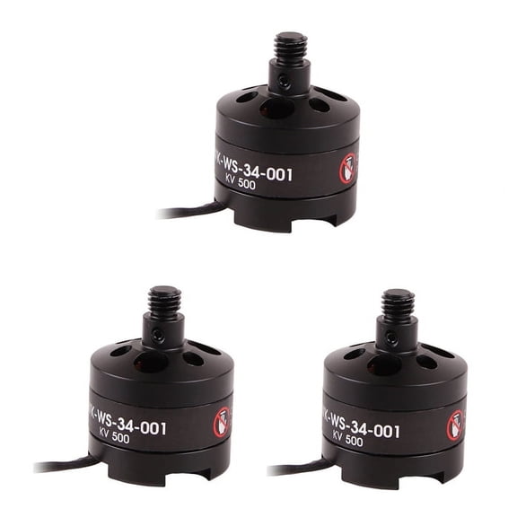 HobbyFlip Black Brushless Motor Dextrogyrate Thread TALI H500-Z-12 Compatible with Walkera Tali H500 3 Pack