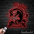 thumbnail image 4 of Handmadetneonsign Custom Bass Fishing Metal Wall Art LED Light, Father Day Fishing Metal Led Sign, 4 of 5