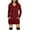 Red, variant on Odeerbi Shirts for Women Tops Blouses Long-sleeved Pocket Pullover Hoodie Dress Waist Sweatshirt Solid Black
