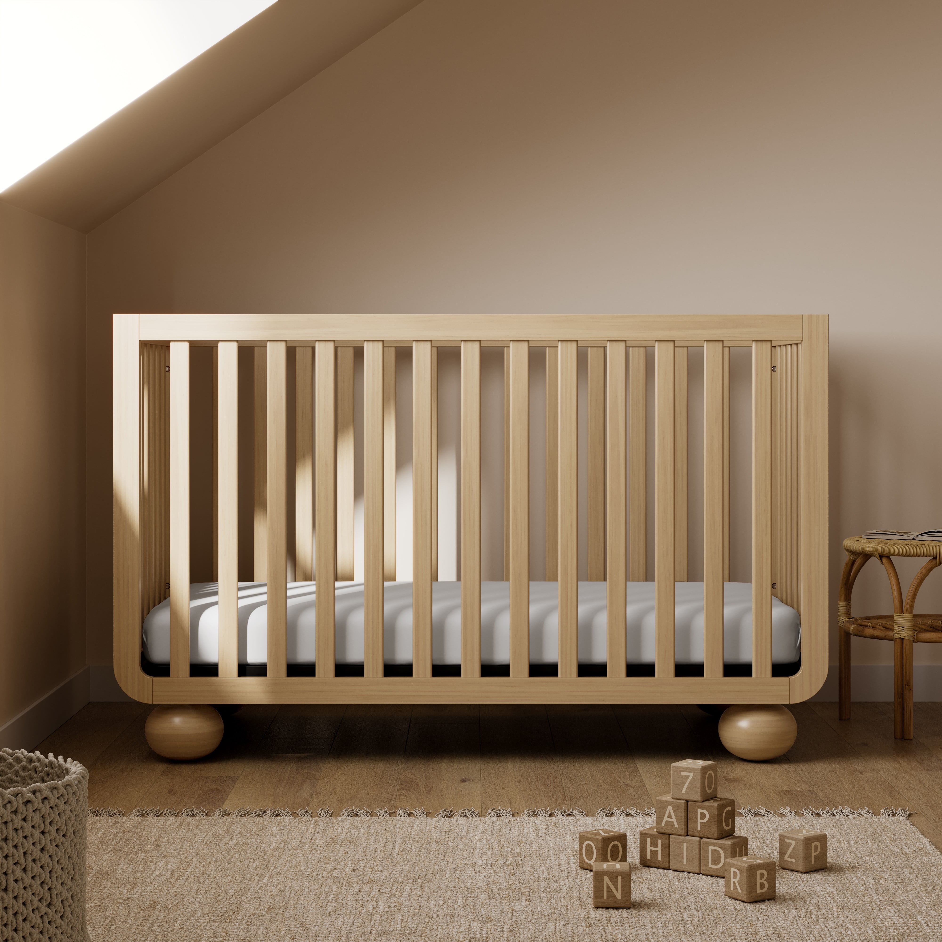Art of Nursery by Storkcraft Amalfi Deluxe 5-in-1 Convertible Crib with with Bonus Toddler Guardrail, Driftwood