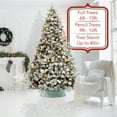 thumbnail image 2 of 42-Inch Water Hyacinth Christmas Tree Collar, Woven Tree Base Cover with Cord Cut Out, Seafoam, 2 of 7