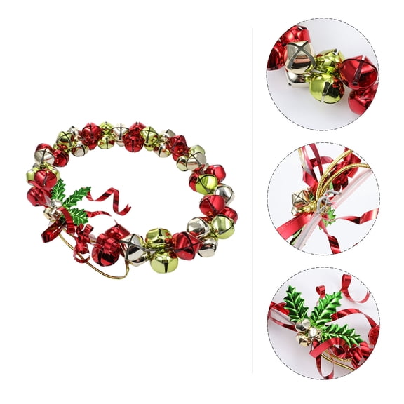 SWETRACE 1Pc Red Bell Christmas Wreath Decorative Door Hanging Wreath for Holiday