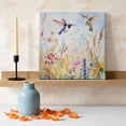 thumbnail image 3 of Ships Next Day Canvas Wall Art 8"x8", Spring Hummingbird Floral Wood Framed Canvas Print Painting, Farmhouse Flower Botanical Ready to Hang Small Picture Wall Decor for Home Bathroom Nursery Kitchen, 3 of 9