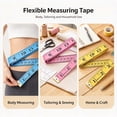 thumbnail image 2 of 60 Inch Tape Measure for Body Sewing Fabric, Double-Sided Retractable Measuring Tape with Inches and Centimeters Soft Flexible PVC Ruler for Tailoring Waist Measurement Home Craft, 2 of 7