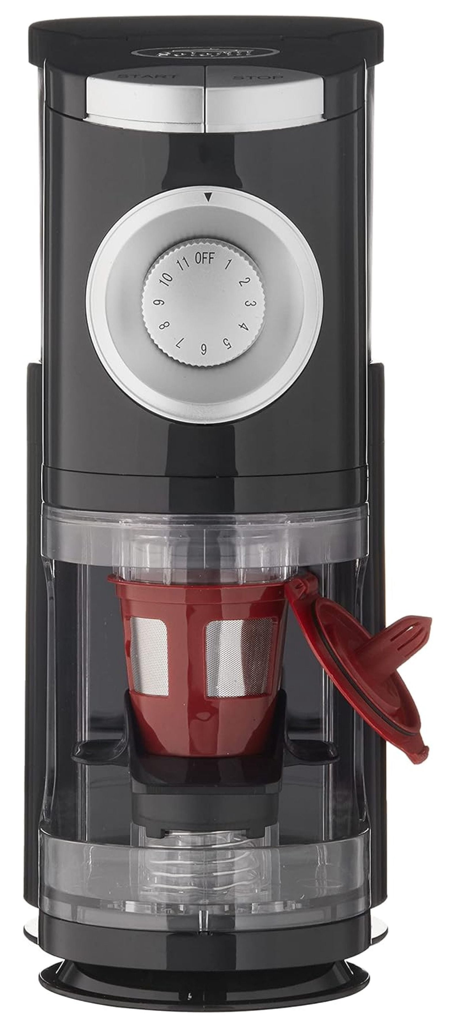 SOLOGRIND 2-in-1 Automatic Single Serve Coffee Burr Grinder for Coffee Pod,Black,1 EA