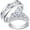 Women's size 6 & Men's size 10, variant on Newshe Bridal Rings Set for His and Her Princess Couple Rings Moissanite Men Wedding Band White Gold Plated Size 8&9