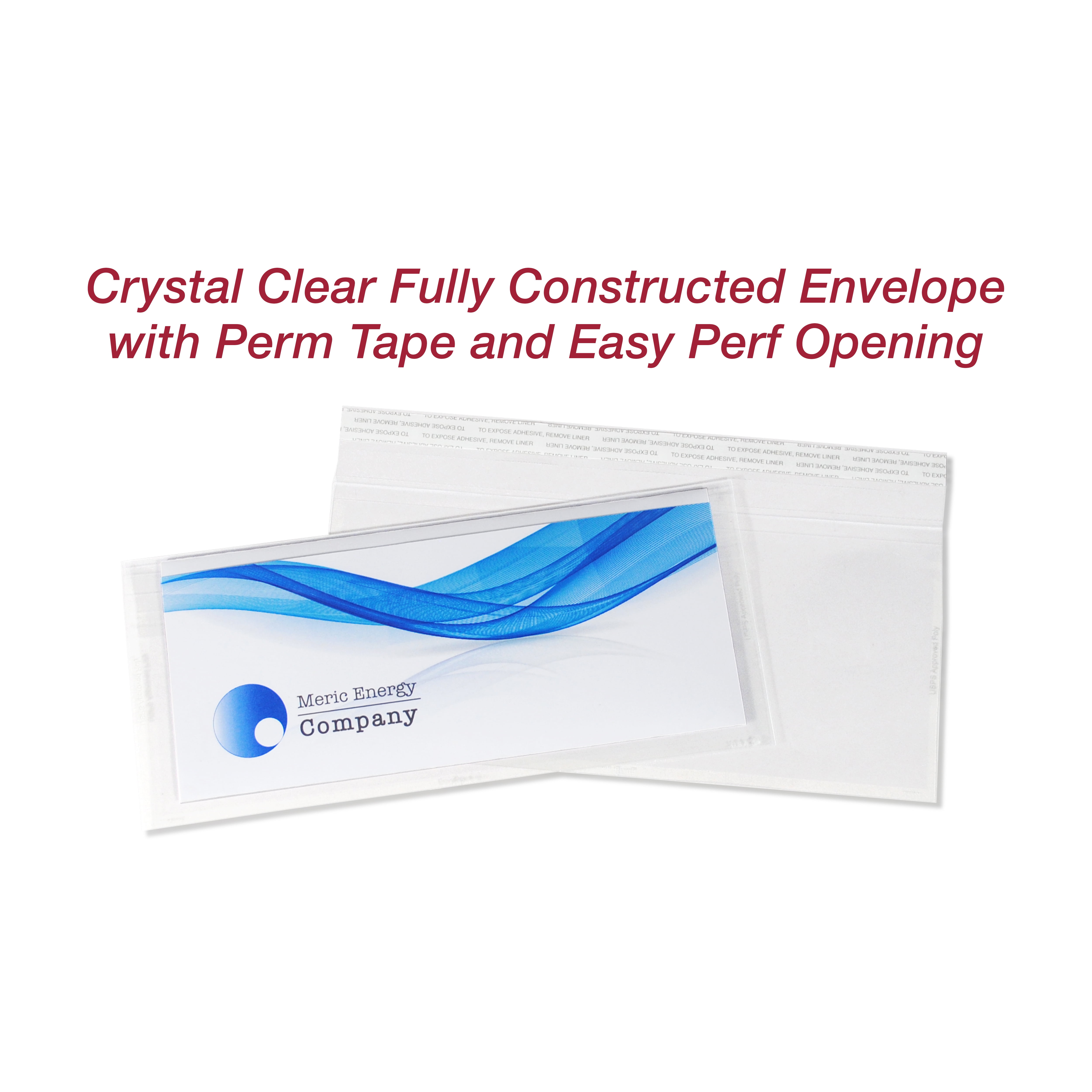 EnvyPak Clear #10 Envelope Holds Folded Letter and Flyers - Permanent Peel and Seal Closure - Insert Size 3.94" x 9" - Box of 1200