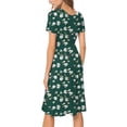 thumbnail image 5 of JuneFish Women's Summer Casual Short Sleeve Dressy Dresses Empire Waist Knee Length Dress with Pockets, 5 of 8