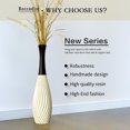 thumbnail image 7 of 23.6 Inch Cream Tall White Vases – Brown Neck Teardrop Vase with Textured Vertical Lines & Speckled Finish, Decorative Floor Vase for Living Room, Wedding, Boho Home Decor – Resin Tall Vases, 7 of 7