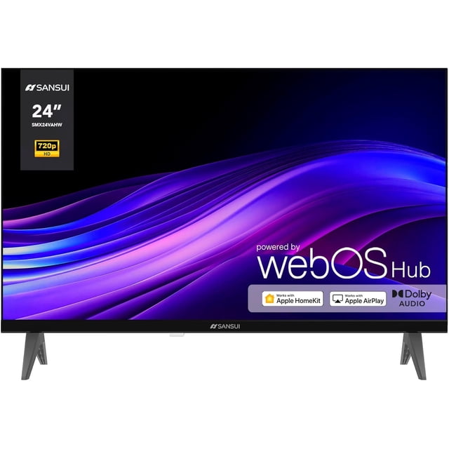 SANSUI SMX24VA TV 24" HD Smart TV, WiFi Operativo WebOS Seri 2024 (24" HD)