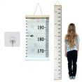 thumbnail image 3 of TIELUTT Growth Chart For Kids Canvas Height Chart Ruler Removable Hanging Wall Ruler Measurement Corner Fence Post Bracket Woodworking Punch Locator 4ft Metal Fence Post Survey Marker T Posts for Fen, 3 of 6