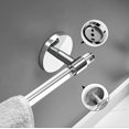 thumbnail image 2 of 16" Towel Rack, Clear Acrylic Towel Bar with Stainless Steel Base, Lucite Towel Rack for Bathroom Wall (Silver), Toilet Towel Rack Toilet Towel Rack W, 2 of 5