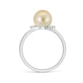 thumbnail image 2 of ANGARA Golden South Sea Cultured Pearl Bypass Engagement Ring in 14K White Gold for Women | June Birthstone, Birthday, Anniversary, Jewelry Gift for Women | Pearl Ring, 2 of 9