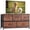 Rust, variant on MCQ 5-Drawer Dresser,Storage Tower Organizer,Chest of Drawers with Fabric Bin, Steel Frame, Wood Top for Bedroom, Closet, Entryway,Black