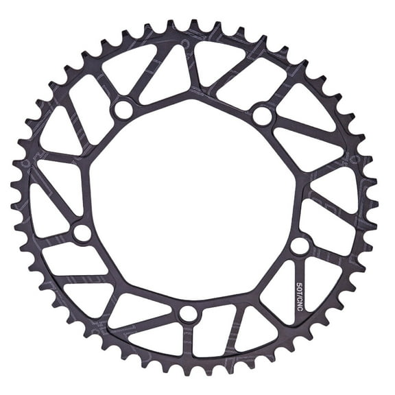 Raindrops Premium Aluminum Alloy Bike Single Chain Ring for Protection and Durability 130mm BCD Black