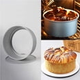 thumbnail image 2 of Moldes para pasteles hondos de aleación de aluminio, molde antiadherente para hornear con fondo extraíble, juego de moldes para pizza, flan y gelatina de tipo plato hondo para panaderos caseros,, 2 of 7