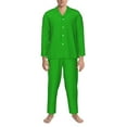 thumbnail image 4 of Kll Green Sleepwear Mens Flannel Pajamas,Long Cotton Pj Set, 4 of 9