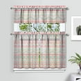 thumbnail image 2 of Kitchen Curtains 36 Inch Short - 3 Panel Set, Rod Pocket Window Curtain, Boho Floral Tribal Style, 100% Polyester for Farmhouse, Kitchen, Cafe, Bedroom, Easy Wash, 2 of 6