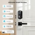 thumbnail image 4 of Veise Smart Door Locks with 2 Lever Handle Set, App Control, Keyless Entry Deadbolt for Front Door, Electronic Digital Touchscreen Keypad, Auto Lock, Easy Installation, Matte Black, 4 of 10