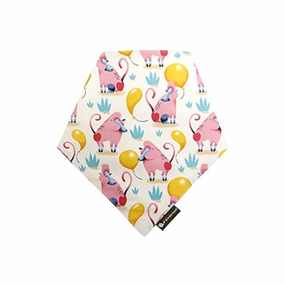 Kinderspel Bandana Teething Bib / Organic Cotton, Bubble Monkey