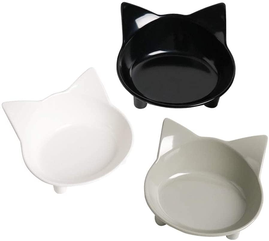 wide shallow cat bowls