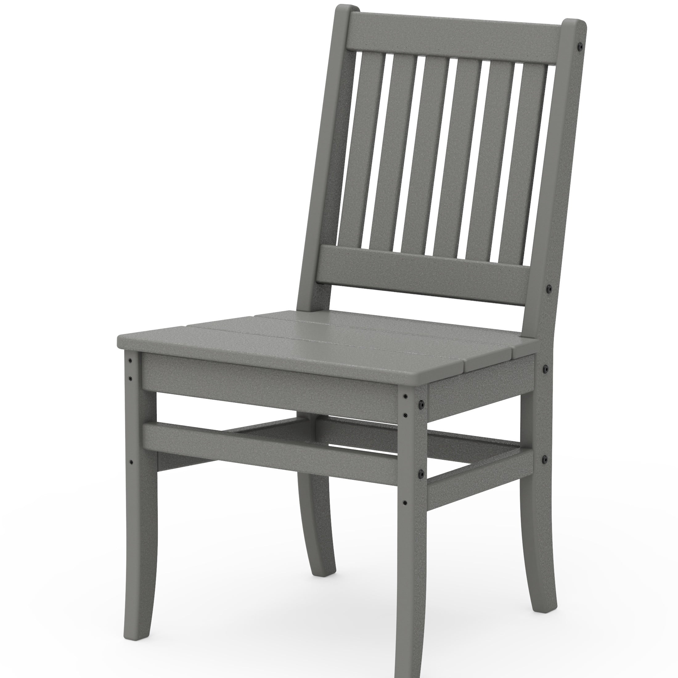 Better Homes & Gardens by POLYWOOD Southlake Outdoor Dining Side Chair (2 Chairs), All-Weather HDPE, Patio Seat, Slate Gray