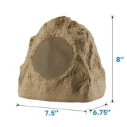 Theater Solutions 2R4S Outdoor Sandstone Rock 2 Speaker Set for Yard Patio Pool Spa