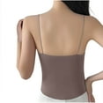thumbnail image 3 of ZZwxWA Womens Built in Bra Camisole Sexy Spaghetti Strap Tank Tops Bandeau Workout Yoga Undershirts, 3 of 4