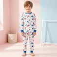 thumbnail image 2 of Wenfanal Kids Child Toddler Boy Pajamas Pj Set Little & Big Girls Pajamas Boys Set Comfortable Soft Cute Boys Home Pajama Set Size 6-7 Years,Sky Blue, 2 of 7