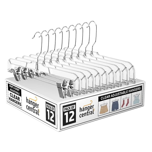 Perchas para pantalones y faldas Hanger Central Premium, 35 cm, paquete de 12
